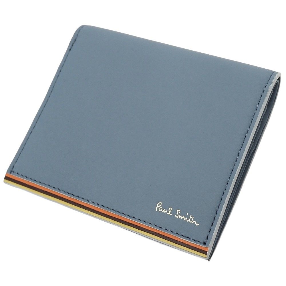 乐天商城 - 未使用品 Paul Smith レザーウォレット 2つ折り財布 ブルー BPS433 ポールスミス メンズ 5CH/E07156/LUN06/HM/RR/