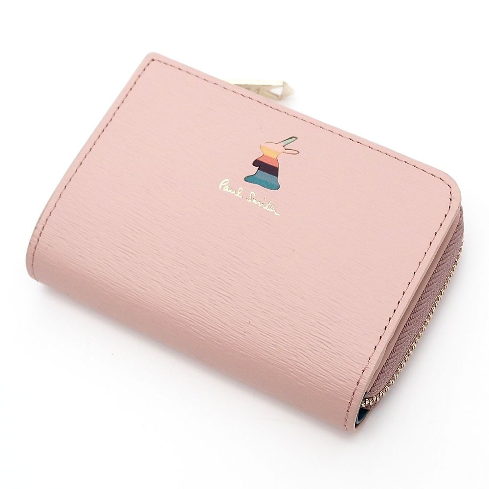 未使用品 Paul Smith マーケトリーバニー レザーキーケース コインケース ピンク BPW521 ポールスミス レディース 5F29/G06170/KUL16/HM/SYM