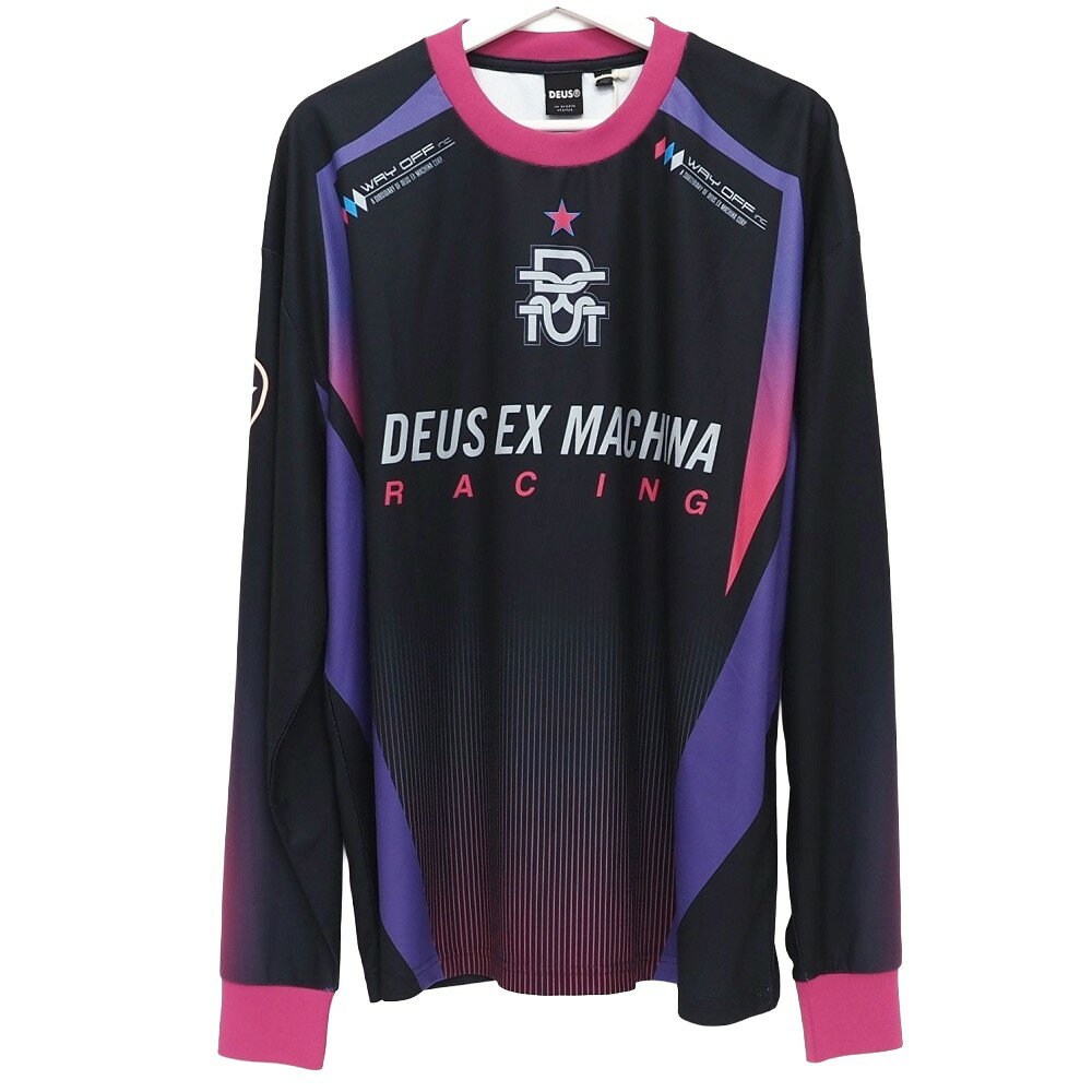 未使用品 25FW DEUS EX MACHINA Renegade Moto Jersey モトクロスジャージ  ブラック DMF251544 モトジャージ シャツ デウスエクスマキナ メンズ 7F16/F07111/LUN16/HM/RR/SYM