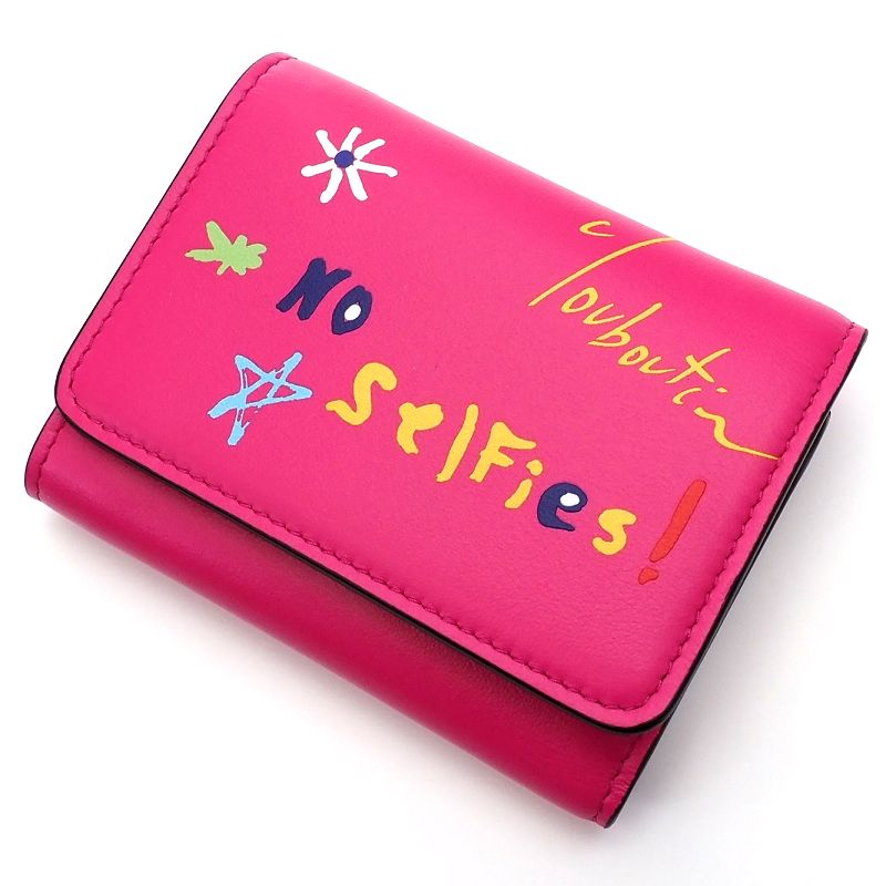 超極美品✨クリスチャンルブタン✨パロマミニウォレット✨ショーガール✨ Paloma - コンパクトウォレット - カーフレザー - ブラック