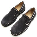 クリスチャンルブタン 未使用品 Christian Louboutin スパイクスタッズ スエードレザー スニーカー 【サイズ：40】 グレー PIK BOAT FLAT スリッポン クリスチャンルブタン メンズ 5C/F04112/HUN19/SYM/HM