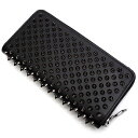 クリスチャンルブタン 新品 Christian Louboutin ラウンド レザーウォレット 長財布 BLACK/GUN METAL 1175099 W PANETTONE WALLET NV CALF P/SPIKES クリスチャンルブタン レディース 5CH/L0454S/HECE02/HM/SYM/RR