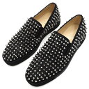 クリスチャンルブタン 新品 Christian Louboutin スタッズ クリスタル スニーカー 【サイズ：42】 ブラック 1201220 ROLLER 1C1S FLAT CANVAS LUREX/GG クリスチャンルブタン メンズ 5L/L0461S/HECE23/HM/SYM