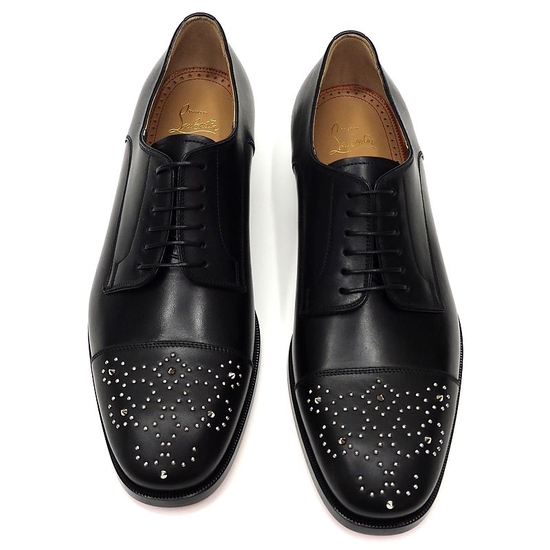 未使用品 Christian Louboutin MALTESE FLAT レザーシューズ 革靴 【サイズ：42】 ブラック クリスチャンルブタン メンズ 5L/F0668S/KUN10/HM/RR/SYM