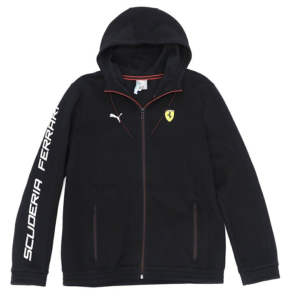 美品 PUMA × Ferrari ジップアップ パーカー 【サイズ：S】 ブラック 595430-02 フェラーリ プーマ メンズ 5M2/K06246/KOV20/LP/RR/