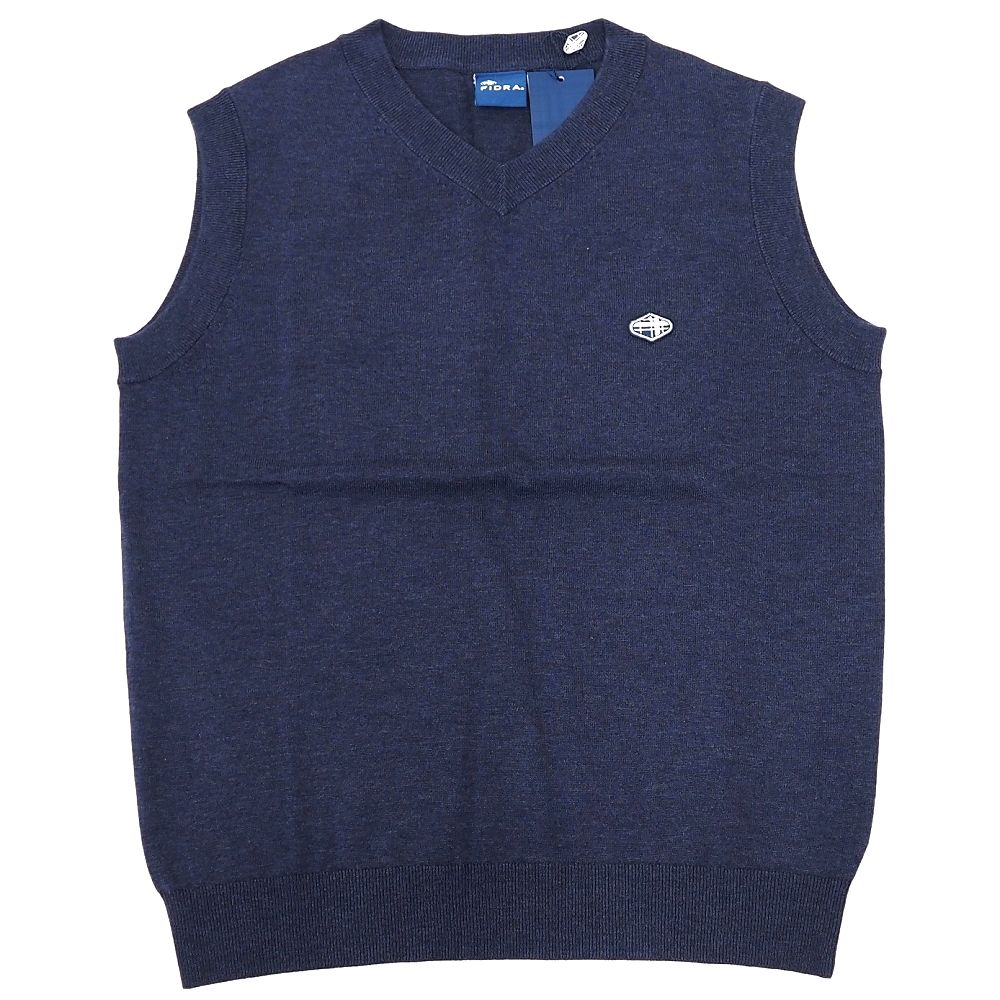 新品 FIDRA ニットベスト 【サイズ：L】 ネイビー ゴルフウエア フィドラ メンズ 5F3/J06285V1/KCT27/LP/RR/