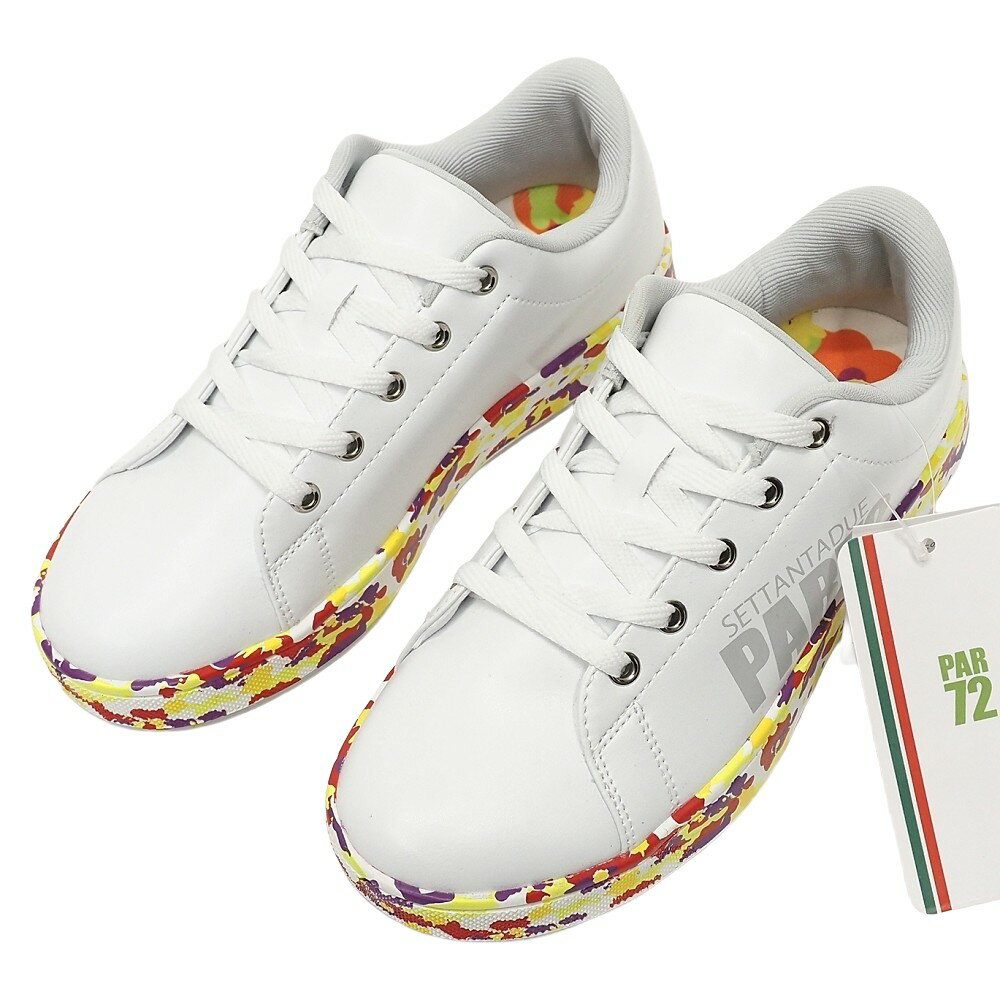 新品 PAR72 ゴルフシューズ スパイクレス 【サイズ：24.5cm】 ホワイト PA5PFZ05 パーセッタンタドゥエ レディース 5L/L06258/KEC22/LP/RR/