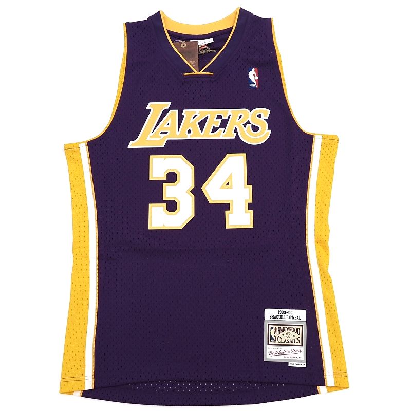 新品訳あり Mitchell&Ness シャキールオニール ユニフォーム 【サイズ：M】 パープル/イエロー NBA SWINGMAN JERSEY ロサンゼルスレイカーズ メッシュ ミッチェルアンドネス メンズ 5F22/K04107K22/JPRI30/HM/SYM