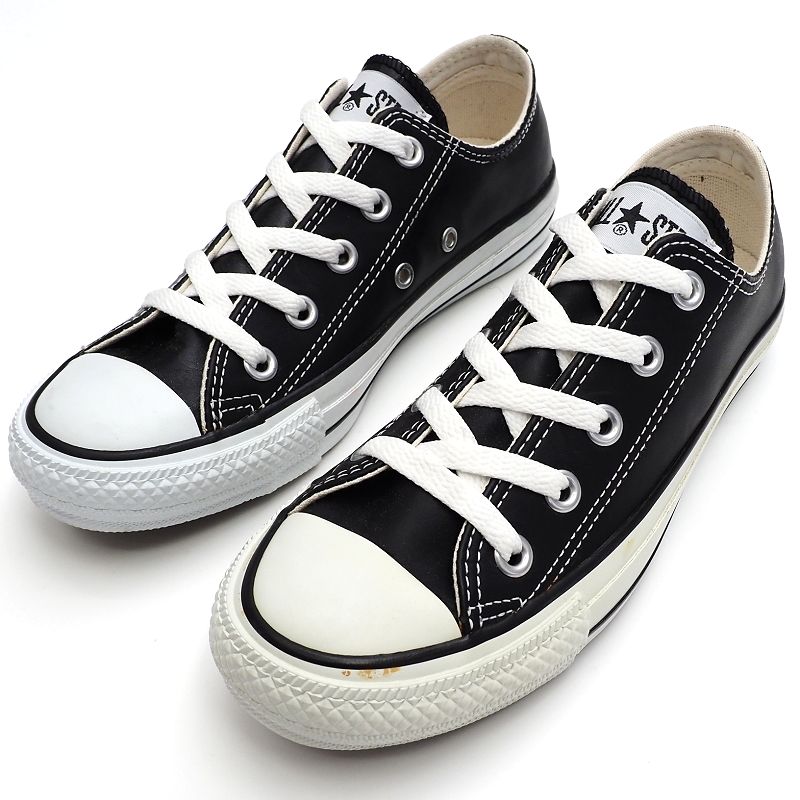 未使用品訳あり CONVERSE ALL STAR レザースニーカー 【サイズ：US3.5(22.5cm)】 ブラック 1B906 コンバース レディース 5L/A05170CV8/JYAM10/HM/SYM