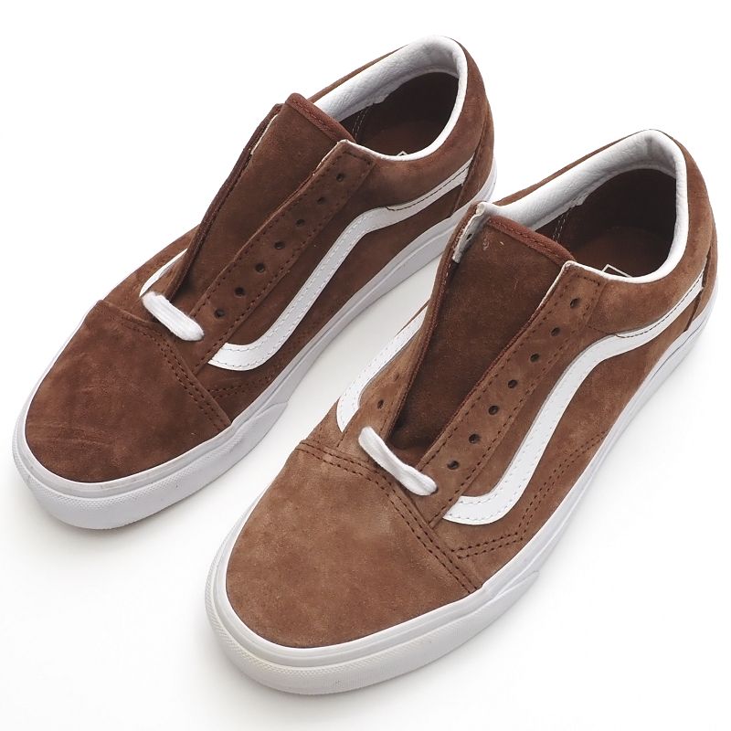 ヴァンズ レザースニーカー メンズ 未使用品 VANS OLDSKOOL スエードレザー スニーカー 【サイズ：25cm】 ブラウン HEIQ ECO DRY オールドスクール バンズ 5SB/H0411SJ7/HUG31/SYM/HM