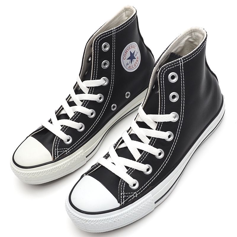 未使用品訳あり CONVERSE ALL STAR レザー ハイカットスニーカー 【サイズ：US4(23cm)】 ブラック 1B908 オールスター コンバース レディース 5L/A05170CL1/HEBR26/SYM/HM