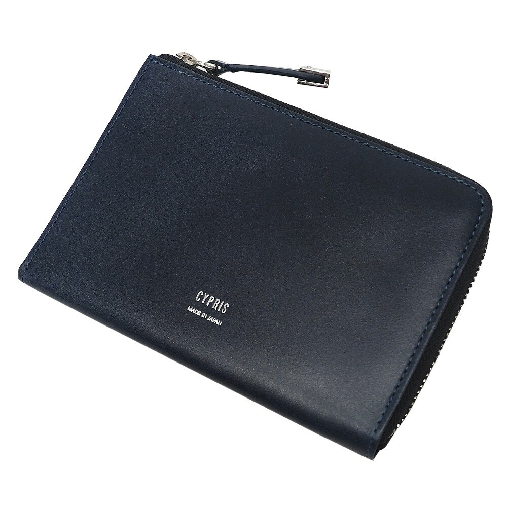 Rakuten - 未使用品 CYPRIS MORPHO L字ファスナー ハニーセル レザーカードケース ネイビー キプリス レディース 5F27/D07536/LAY06/HM/RR/SYM