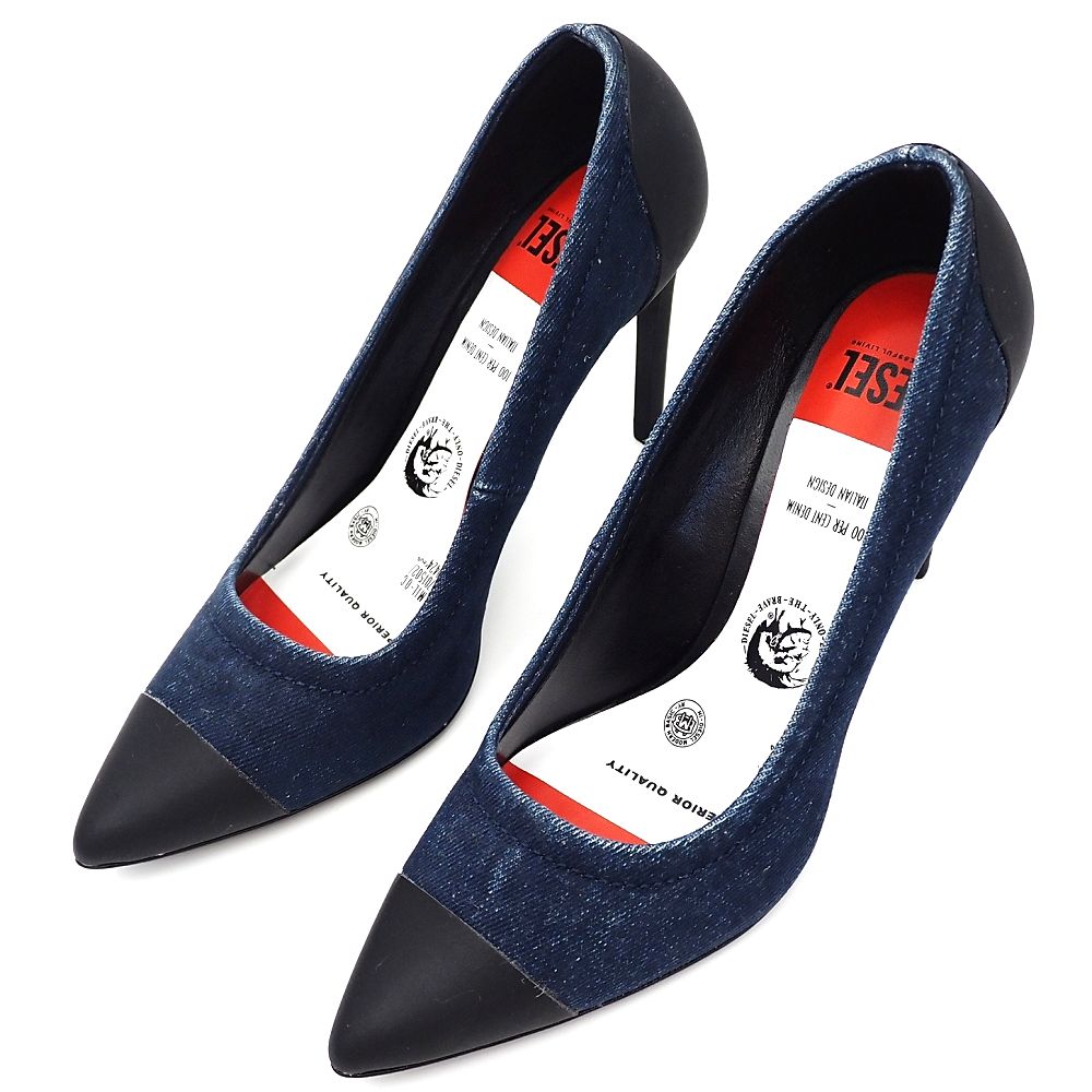 【DIESEL】ロゴプレート レザーパンプス ‐ブラック, イエロー 楽天市場】ディーゼル(パンプス|レディース靴):靴の通販