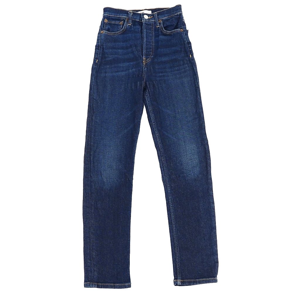 美品 RE/DONE HIGH RISE ANKLE CROP ストレッチ デニム パンツ 【サイズ:25】 インディゴ リダン レディース 5GHA1/G06272/KUG16/HM/SYM