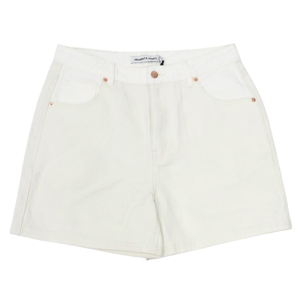 未使用品 ARAMINTA JAMES デニム ショートパンツ  ホワイト アラミンタ ジェームス レディース 5F10/F07181/LUN23/HM/RR/SYM