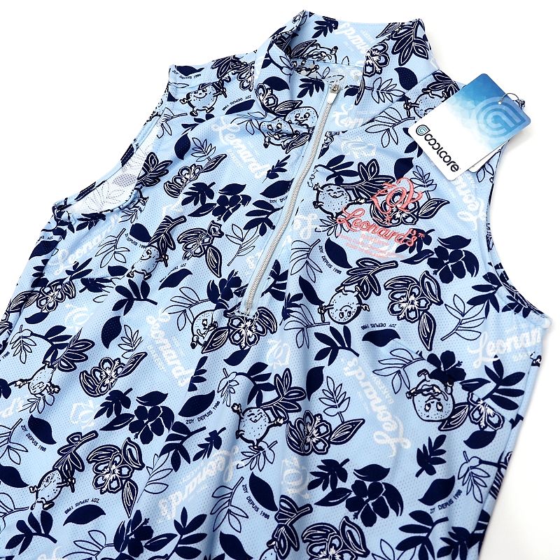 新品 ZOY × Leonard's クールコア ワンピース 【サイズ：40】 水色 UV CUT 冷却効...