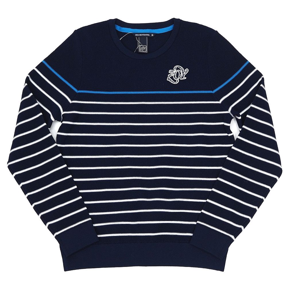 新品 ZOY ワッフル プルオーバー 【サイズ：36】 ネイビー ゴルフウエア ゾーイ レディース /5F20/A072..