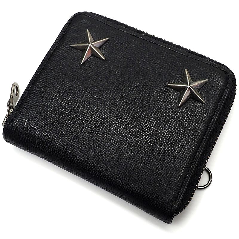 未使用品 agnes b. HOMME ラウンド レザーウォレット 財布 ブラック アニエスベー オム メンズ 5CH/D0685S/KPRI12/HM