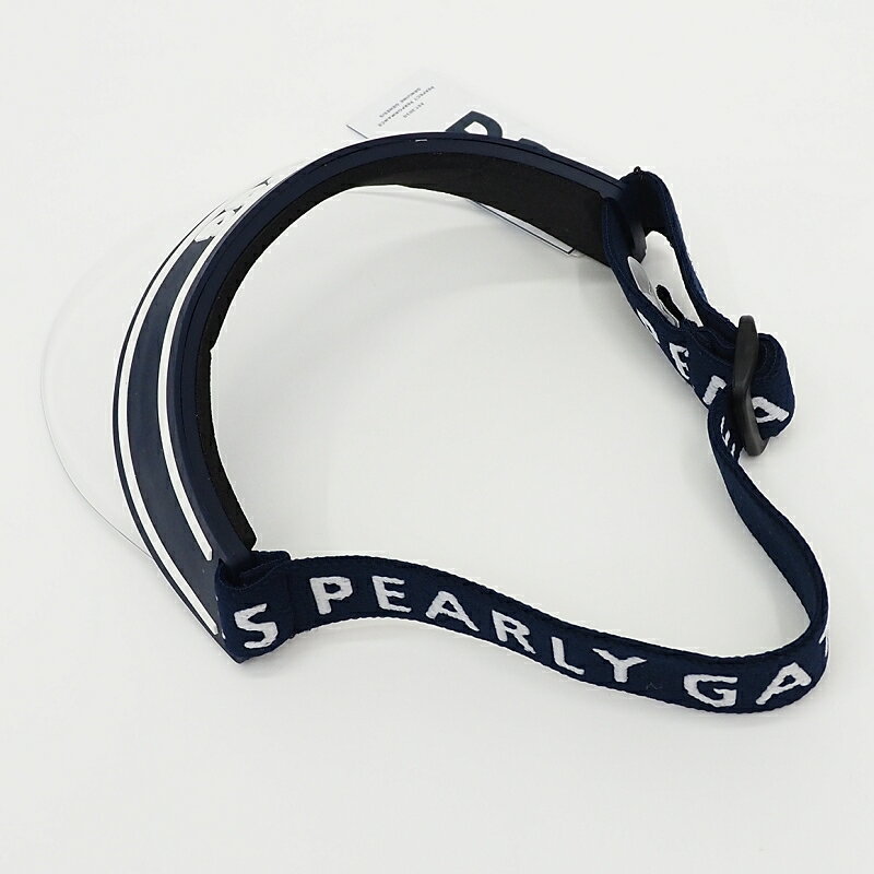 新品 PGG PEARLY GATES サンバイザー 【サイズ：FREE】 ネイビー/クリア ゴルフウエア パーリーゲイツ レディース 5Q2/F06180/KUN20/HM/SYM