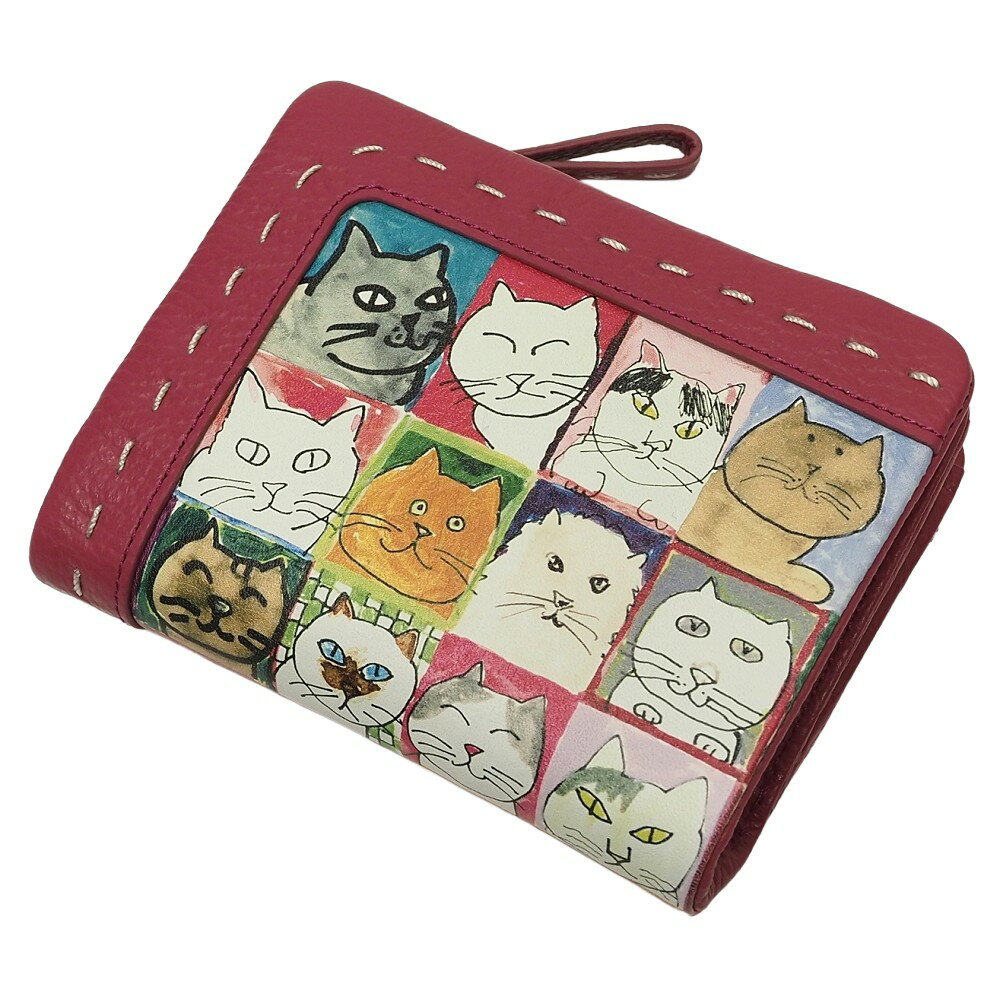 Manhattaner's - 新品 Manhattaner's クラフトパース レザーウォレット 財布 猫社会 0751692 マンハッタナーズ レディース 5CH/D07144/LPR06/HM/RR