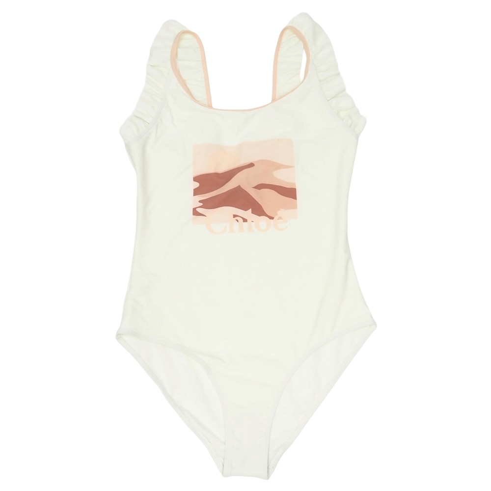 未使用品 Chloe キッズ スイムウエア 水着 【サイズ：14A】 オフホワイト ワンピース 女の子 ガール クロエ 5F11/G0706S/LUL14/HM/RR/SYM