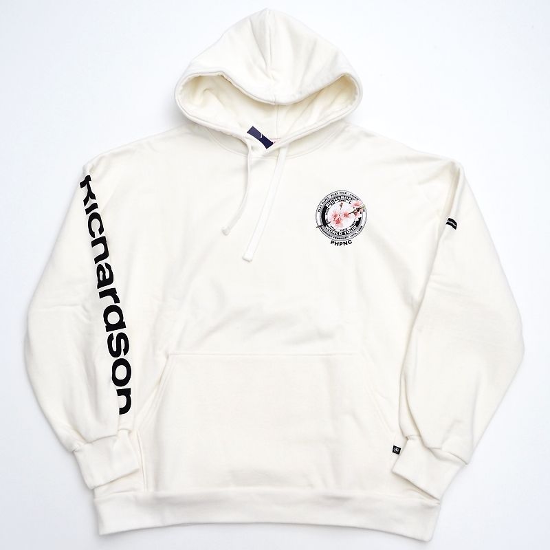 未使用品 Richardson パーカー 【サイズ：L】 ホワイト Cherry Blossom Teamster Hoodie 桜 アメリカ製 フーディー リチャードソン メンズ 5C3/C05139/JPRI26/SYM/HM