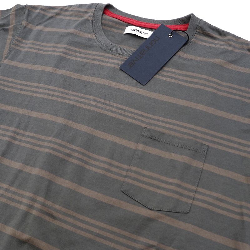 新品 nonnative L/S Tシャツ 【サイズ：1】 CEMENT NN-C4216 DWELLER L/S TEE COTTON JERSEY BORDER ノンネイティブ メンズ 5F5/G05244/JNLY25/HM/