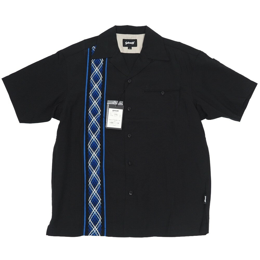 Rakuten - 新品 Schott BRAID LYOCELL S/S SHIRT シャツ 【サイズ：S】 ブラック 782-4123018 ショット メンズ 5F18/C07246/LAR18/HM/RR/