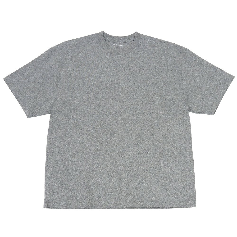新品 ATONSTAPLeS U.S. COTTON JERSEY Tシャツ  TOP GRAY 日本製 エイトンステイプルズ メンズ 5F12/F07335/LUL04/HM/RR/SYM
