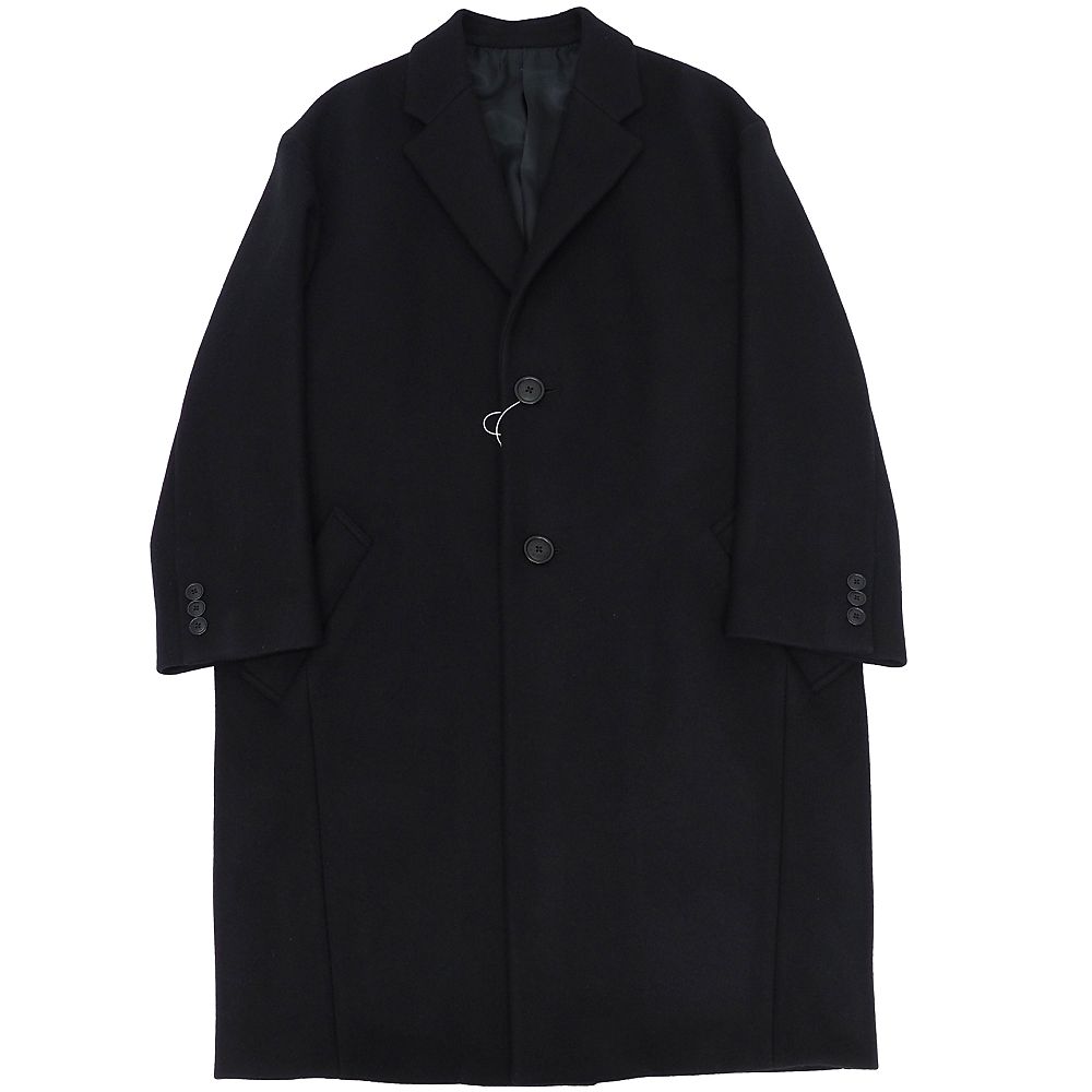 新品 SOFTHYPHEN MELTON CHESTER FIELD COAT メルトン チェスターコート 【サイズ：01】 ブラック ソフトハイフン メンズ 3GHB/K06299/KCT08/LP/RR