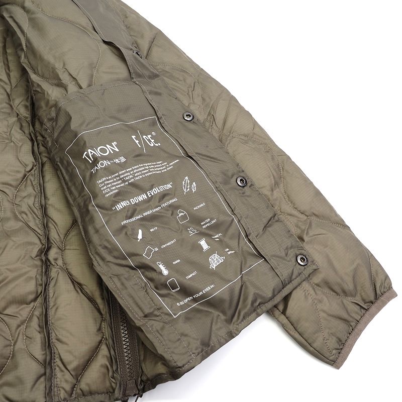 美品 F/CE. × TAION インナーダウンジャケット 【サイズ：S】 Sage Green パッカブル エフシーイー タイオン メンズ レディース 5WHB/K05331/KANU22/HM/SYM