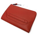 未使用品 PELLE MORBIDA レザークラッチバッグ レッド PMO-PB058 日本製 カード収納有 ペッレモルビダ メンズ 5MLC4/F0626S/KUN07/HM(4)