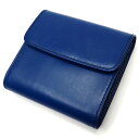 未使用品 GANZO Fico ブライドルレザー ウォレット 3つ折り財布 ブルー フィーコ メンズ 5F27/D06145/KPRI14/HM(4)