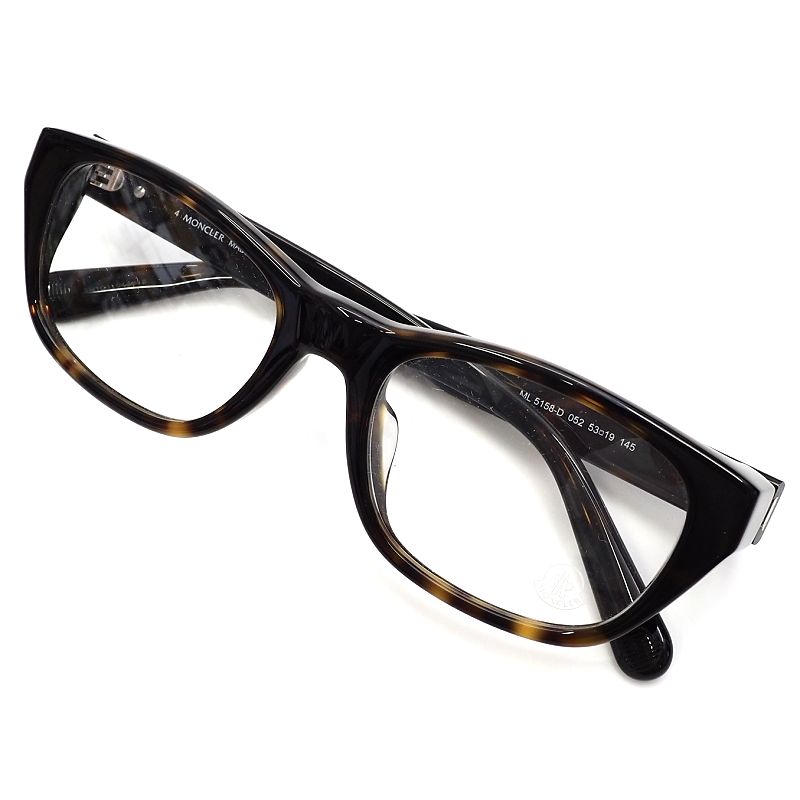 未使用品 MONCLER 眼鏡 【サイズ：53□19-145】 デミブラウン ML5158-D 052 ASIAN FITTING メガネフレーム サングラス モンクレール メンズ 5WL/E0566S/JYAM11/HM/SYM