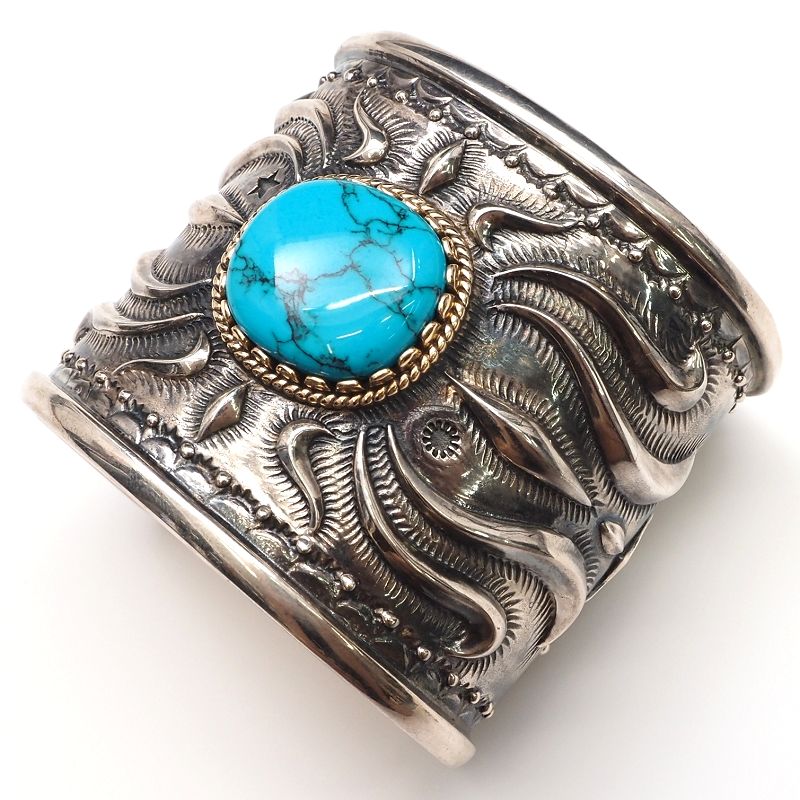 未使用品 RON HERMAN × KTS × SURT バングル 【サイズ：L】 定価495000円 シルバー925 ターコイズ ロンハーマン メンズ 5CH/906190/SMCL/のサムネイル