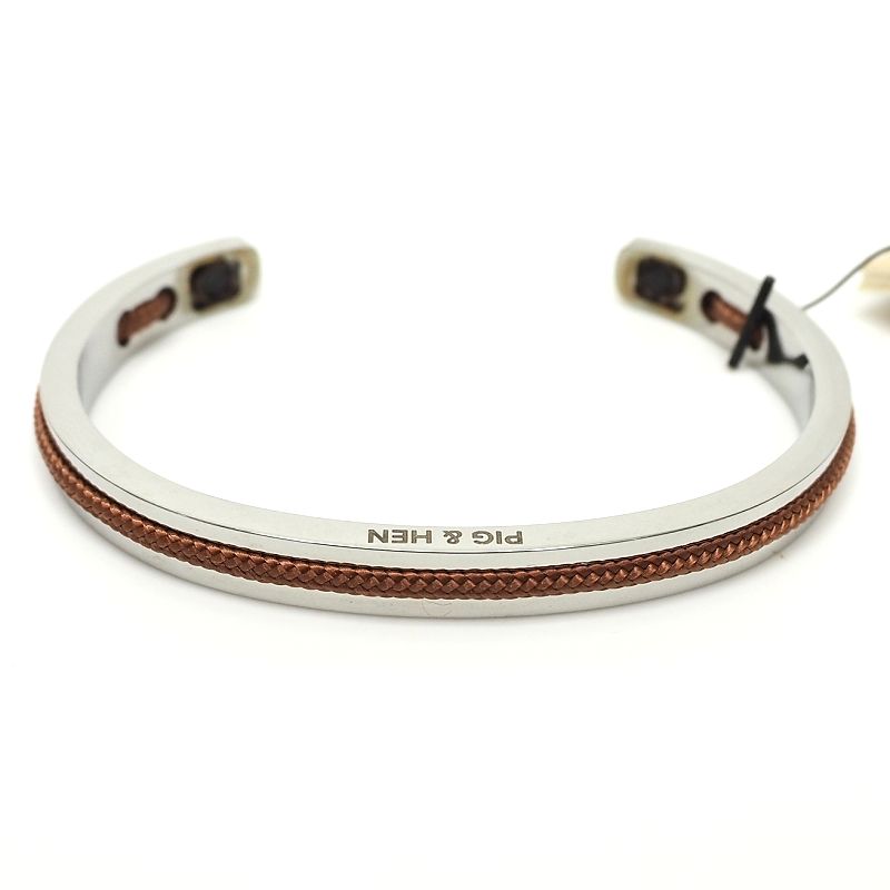 商品説明色 Autumn Red/Silver サイズ サイズ：S (16cm) 幅：約5mm 開口部：約32mm 素材 本体：ステンレス ロープ部分：ポリエステル 生産国 オランダ コメント ステンレス製バングルブレスレットです。 ステン...