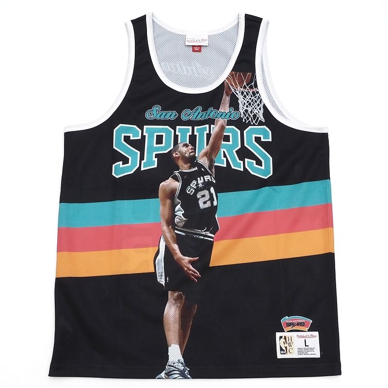 超美品 Mitchell&Ness ティムダンカン ゲームシャツ  ブラック NBA スパーズ ジャージ タンクトップ ミッチェルアンドネス メンズ 5F4/K03296R4/HJAN07/HM/SYM