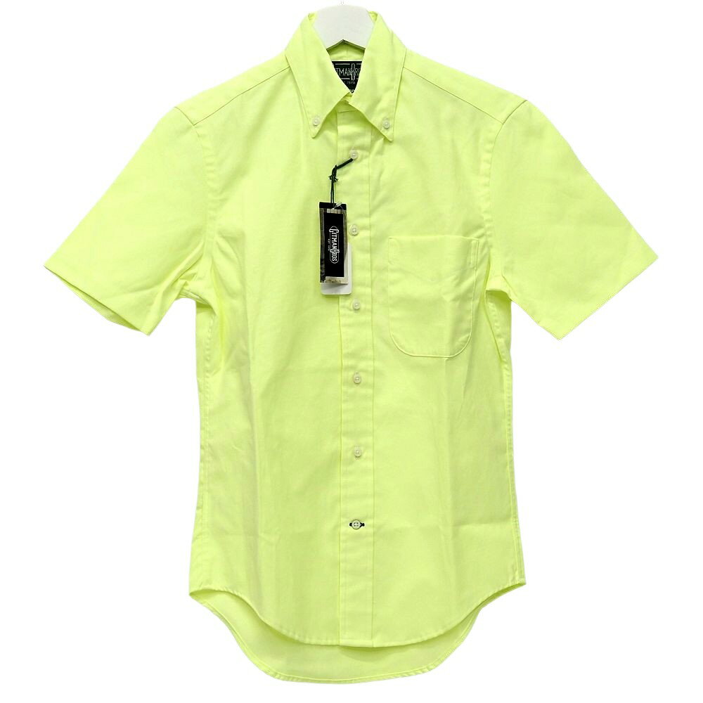 乐天商城 - 新品 GITMAN BROS. Vintage S/S オックスフォードシャツ 【サイズ：XS】 ライムイエロー アメリカ製 ギットマンブラザーズ メンズ レディース 5F4/G0679S/LUN04/HM/RR/