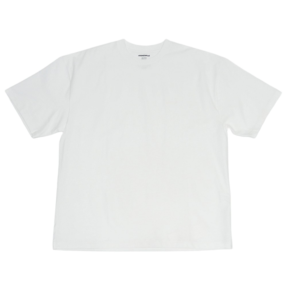 新品 ATONSTAPLeS U.S. COTTON JERSEY Tシャツ  ホワイト 日本製 エイトンステイプルズ メンズ 5F12/F07333W/LUL06/HM/RR/