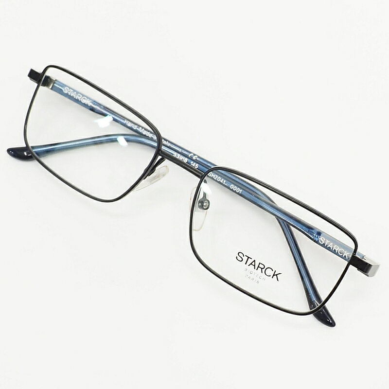 未使用品 STARCK EYES BIOTECH PARIS 眼鏡 【サイズ：53□18-145】 ブラック/ブルー SH2041 0001 メガネ スタルクアイズ アランミクリ メンズ 5CH/E06295/KAY29/HM/SYM