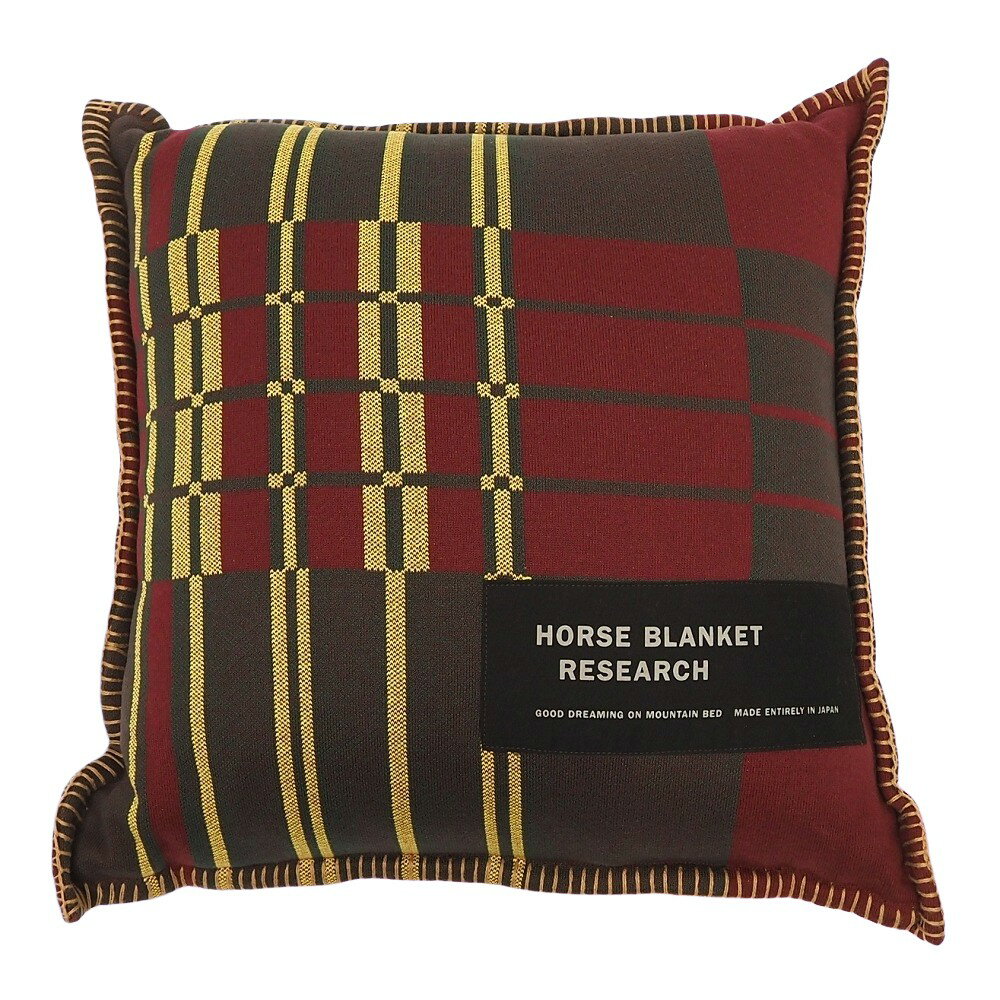 Rakuten - 未使用品 HORSE BLANKET RESEARCH Jacquard Cushion クッション バーガンディ/ブラウン コットンジャガード ホースブランケットリサーチ 5L/E07273/LAY25/HM/RR/SYM