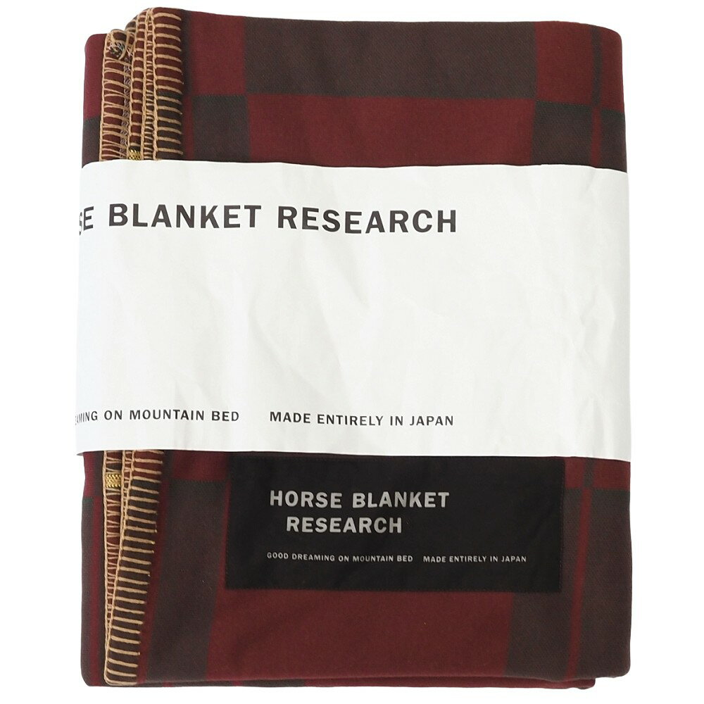 Rakuten - 未使用品 HORSE BLANKET RESEARCH Jacquard Cushion Jacquard Horse Blanket ホースブランケット バーガンディ/ブラウン コットンジャガード ホースブランケットリサーチ 5L/E07274/LAY28/HM/RR/