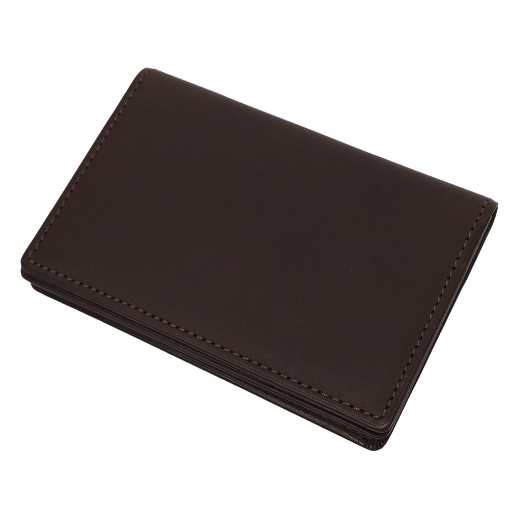 未使用品 大峽製鞄 名刺入れマチ付 レザーカードケース チョコ 1236-MBL OHBA メンズ 5CH/F07426R1/LUG18/HM/RR/SYM