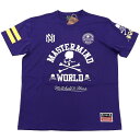 新品 24AW Mitchell&Ness × MASTERMIND WORLD MESH Tee メッシュ S/S シャツ 【サイズ:XL】 パープル ロサン...