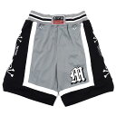 新品 Mitchell & Ness × MASTERMIND WORLD MESH SHORTS ショートパンツ 【サイズ:XL】 ブラック/グレー BT11...