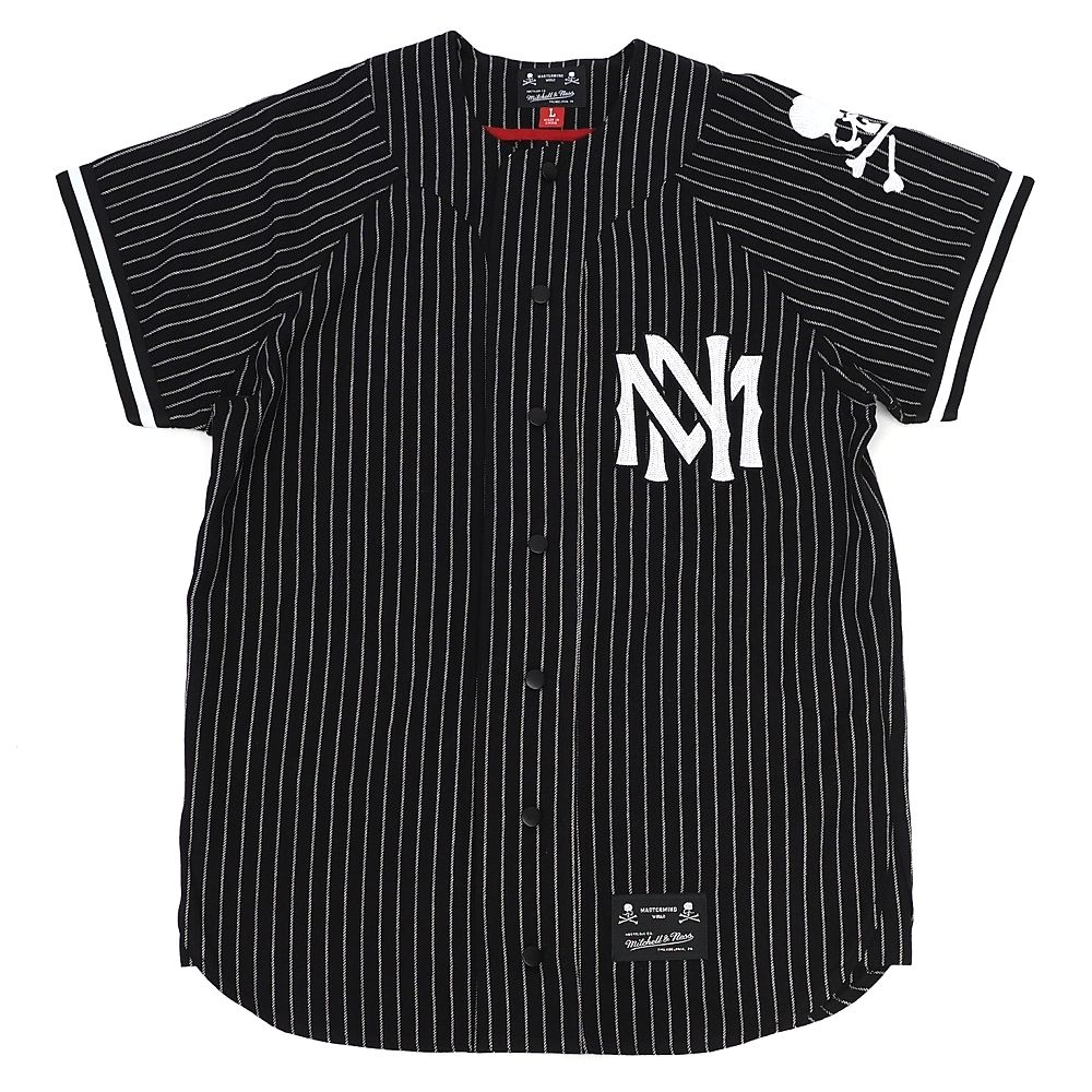 樂天商城 - 未使用品 Mitchell&Ness × MASTERMIND WORLD Wool Jersey ベイスボール シャツ 【サイズ：L】 ブラック ミッチェルアンドネス マスターマインド メンズ 3WHA/D07325/LPR16/HM/RR