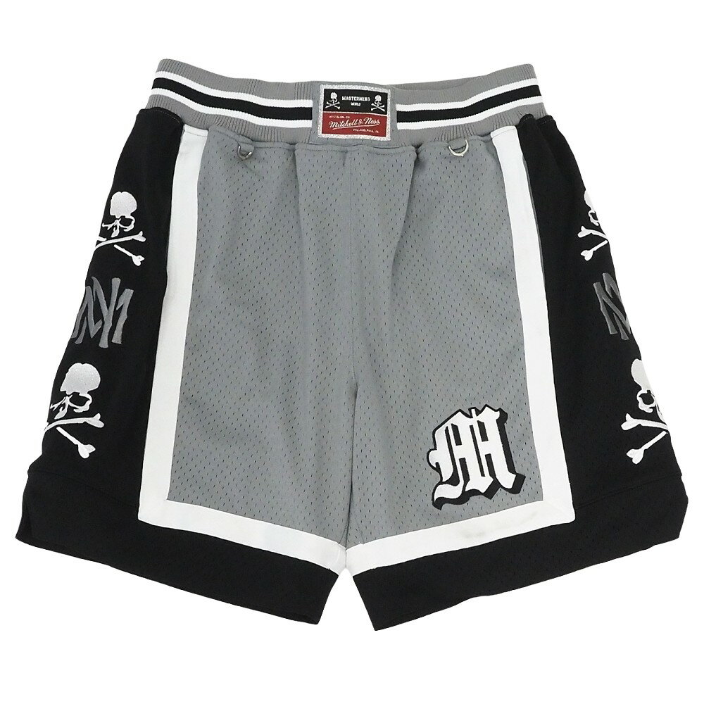 Rakuten - 未使用品 Mitchell&Ness × MASTERMIND WORLD MESH SHORTS ショートパンツ 【サイズ：L】 ブラック/グレー BT11379-CLBBLCK ショーツ ハーフパンツ ミッチェルアンドネス マスターマインド メンズ 3P3/D07337/LAY29/HM/RR