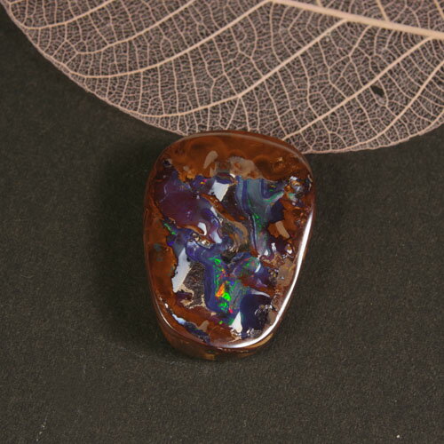 ボルダーオパール36.30ct Bh-1430R opal 蛋白石 遊色 光彩効果プレシャスオパール 母岩付 クイーンズランド フリーシェイプ