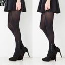 MORE ローズトラビングタイツ 80デニール (左足ワンポイント)(M-L・ブラック 黒・日本製)(メール便送料無料) クリスタル レディース oai-61-...
