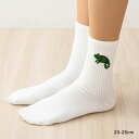 カメレオン刺繍 クルーソックス 23-25cm レディース 靴下 STREAM as-ans022